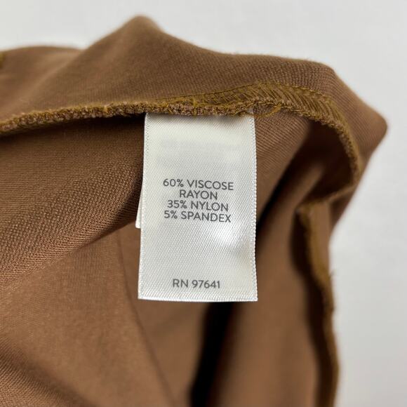 J. Jill Brown Button Front Ponte Skirt Size Large - Picture 5 of 5